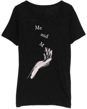 Yohji Yamamoto T-Shirt À Imprimé Graphique - Black