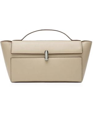 SAVETTE Trapeze Pochette Tote Bag - Natural
