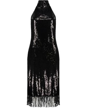 Ellery Sequin-Embellished Fringed Mini Dress - Black