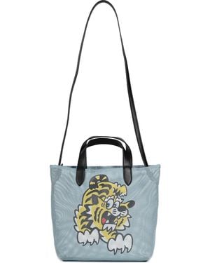 KENZO X Verdy Small Tiger-Motif Tote Bag - Blue
