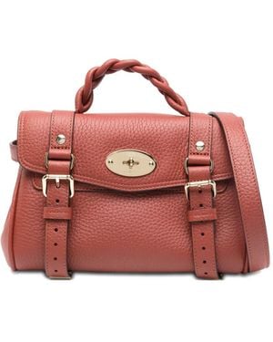 Mulberry Mini Alexa Braided-Handle Tote Bag - Red