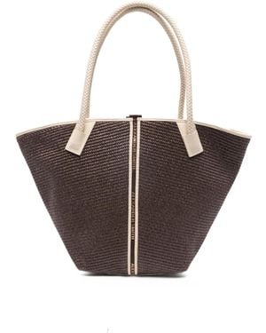 Alexander Smith Lauren Woven Handle Tote Bag - Brown