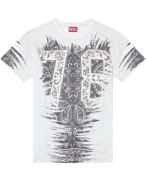 DIESEL バンダナプリント Tシャツ - ホワイト
