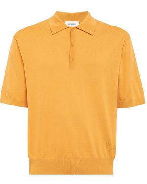 Laneus Fine-Knit Polo Shirt - Orange
