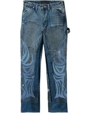 Who Decides War Winged Carpenter Denim Jeans - Blue