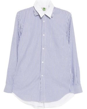 ROMEO HUNTE Chemise Rayée À Design Superposé - Violet