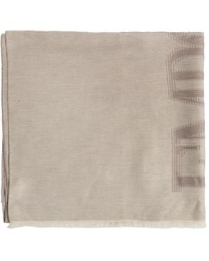 Emporio Armani Logo-Jacquard Scarf - Natural