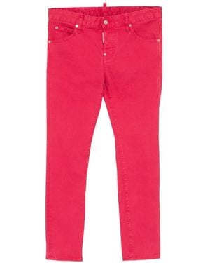 DSquared² Vaqueros Slim Con Etiqueta Del Logo - Rojo