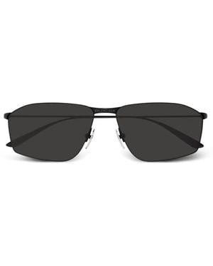 Balenciaga Angular-Frame Sunglasses - Black