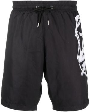 Philipp Plein Costume Da Bagno Con Stampa - Nero