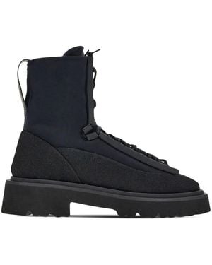 Ferragamo Hybrid Combat Boots - Black