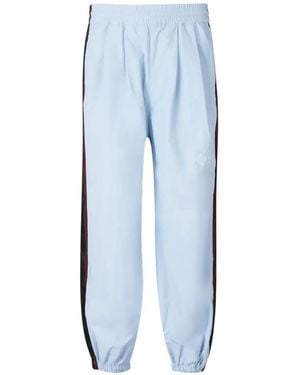 Willy Chavarria Logo-Embroidered Side-Stripe Track Trousers - Blue