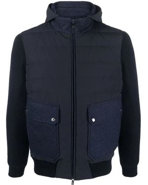 Corneliani Padded Zipped-Up Jacket - Blue