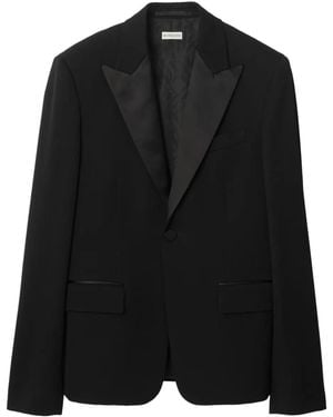 Burberry Smoking Jack Met Puntige Revers - Zwart