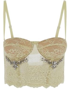 Des Phemmes Bustier-Top Aus Spitze - Natur