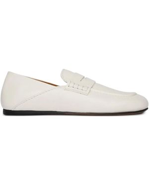 Sandro Smooth Leather Loafers - White