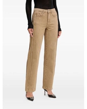 Patrizia Pepe Jeans mit Logo-Applikation - Natur