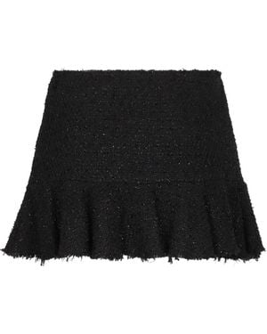 Blumarine Frayed Ruffled Skirt - Black