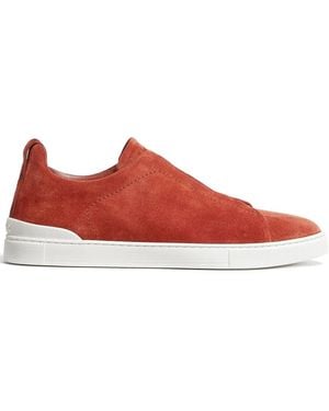 ZEGNA Triple Stitch Trainers - Red