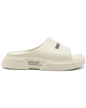 Neighborhood X Paes Logo-Print Slides - White