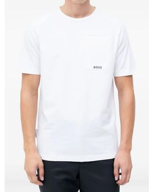 BOSS T-Shirt À Détail De Poches - Blanc