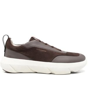 Alexander Smith Suede Paneled Sneakers - White
