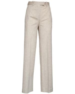 Circolo 1901 Belt Loops Straight Trousers - White