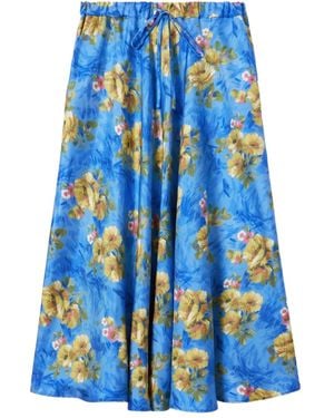 La DoubleJ Falda con estampado floral - Azul