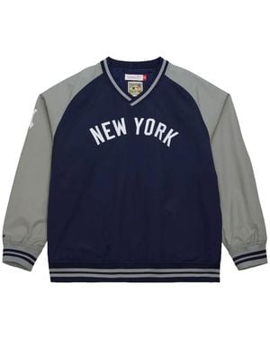 Mitchell & Ness New York Yankees Cooperstown Collection Pullover - Blau