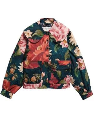 Barbour X Farm Rio Floral-Print Collared Jacket