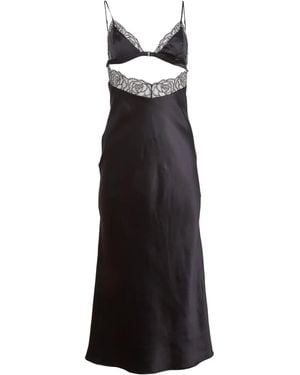 Fleur du Mal Abito Rose Con Perline - Nero