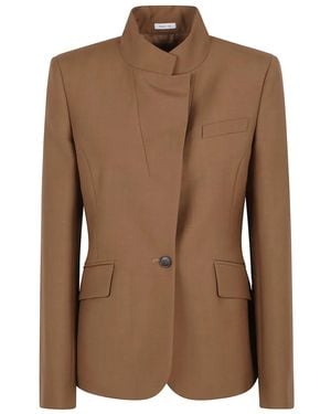 McQueen Single-Breasted Jacket - Brown