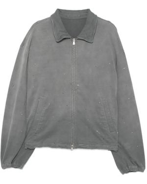 CROQUIS Paint Splatter Zip-Up Jacket - Grey