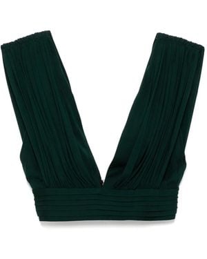 Hervé L. Leroux Ruched Top - Green