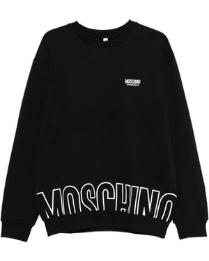 Moschino Felpa Girocollo Con Logo - Nero