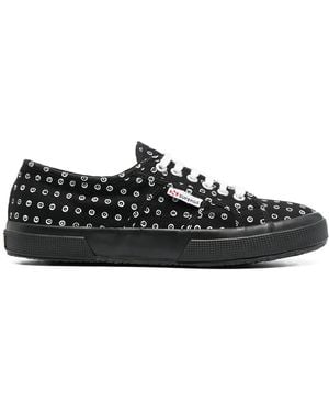 10 Corso Como X Superga Logo-Print Sneakers - Black