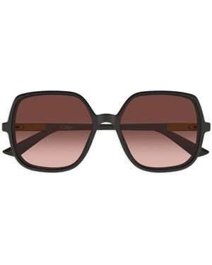 Chloé Judy Oversized-Frame Sunglasses - Brown