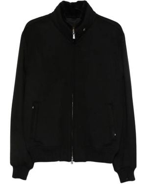 Enrico Mandelli High-Neck Zip-Up Jacket - Black