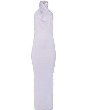 Nina Ricci Draped Halterneck Maxi Dress - White