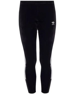 adidas Logo-Embroidered Leggings - Black