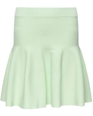 Stella McCartney Knitted Flounce-Hem Skirt - Green