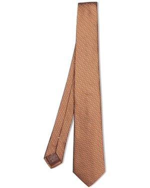 Canali Geometric-Pattern Tie - White