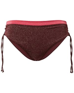 Twinset Two-Tone Bikini Briefs With Lurex - Red