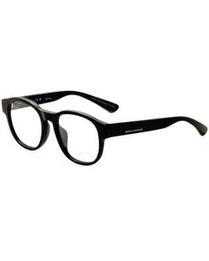 ARMANI EXCHANGE Matte-Finish Geometric-Frame Glasses - Black