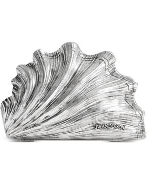 JW Anderson Pochette Shell À Design Tressé - Gray