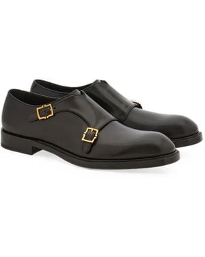 Ferragamo Mocassins À Double Boucle - Black