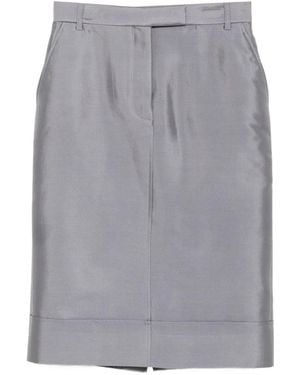 Thom Browne Knielanger Rock mit Gürtel - Grau