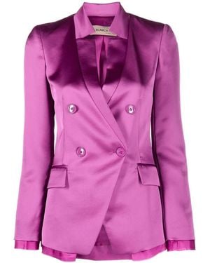 Blanca Vita Double-Breasted Blazer - Pink