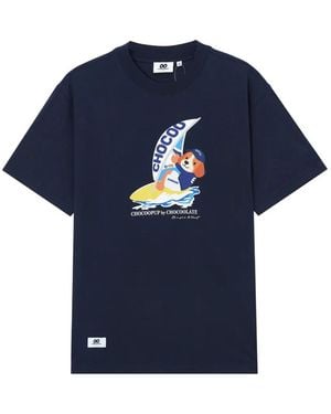 Chocoolate Graphic-Print T-Shirt - Blue