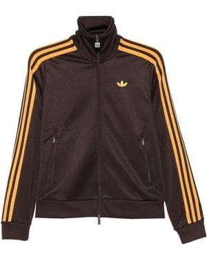 adidas Side-Stripe Track Sweatshirt - Brown